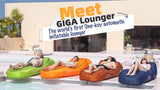 NNEDSZ Giga Lounger Lazy Camping Air Bag Sofa Bed for Beach Sleeping Navy blue