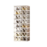 NNEDSZ Kylin Cubes Storage Folding Shoe Box With 2 Column & 16 Grids & 8 Clear Door