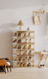 NNEDSZ Kylin Cubes Storage Folding Shoe Box With 2 Column & 16 Grids & 8 Clear Door