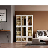 NNEDSZ Kylin Cubes Storage Folding Cabinet Wardrobe With 12 Grids & 8 Doors & 2 Hangers