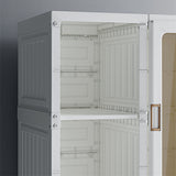 NNEDSZ Kylin Cubes Storage Folding Cabinet Wardrobe With 8 Grids & 4 Doors & 1 Hanger