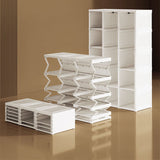 NNEDSZ Kylin Cubes Storage Folding Cabinet Wardrobe With 8 Grids & 4 Doors & 1 Hanger