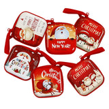 NNEDSZ 6 Pcs Set Small Gift Cute Cartoon Bags Packaging Box Christmas Coin Purse
