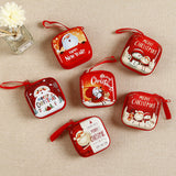 NNEDSZ 6 Pcs Set Small Gift Cute Cartoon Bags Packaging Box Christmas Coin Purse