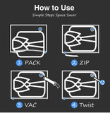 NNEDSZ 6 Pcs Set Vacuum Storage Bags Space Saver Seal Compressing Various Size with Air Pump