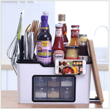 NNEDSZ Multifunction Kitchen Utensils Condiment Storage Rack Seasoning Storage Box