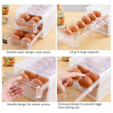 NNEDSZ 2 Tiers Double Layer 24 Grids Egg Storage Box TKitchen Refrigerator Containe