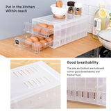 NNEDSZ 2 Tiers Double Layer 24 Grids Egg Storage Box TKitchen Refrigerator Containe