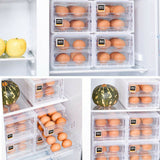 NNEDSZ 2 Tiers Double Layer 24 Grids Egg Storage Box TKitchen Refrigerator Containe