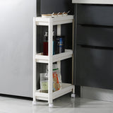 NNEDSZ Narrow Gap Storage Rack Basket Shelf Cart Holder for kitchen and laundry Room(4 Layers)