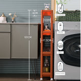 NNEDSZ Narrow Gap Storage Rack Basket Shelf Cart Holder for kitchen and laundry Room(4 Layers)