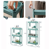 NNEDSZ Narrow Gap Storage Rack Basket Shelf Cart Holder for kitchen and laundry Room(4 Layers)