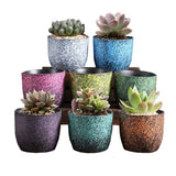 NNEDSZ Ceramic Clay Pottery Pots Set Succulent Flower Planter Series 03(Style 01# 8 Pots Set)