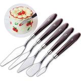 NNEDSZ Cake Cream Spatula 5 Pcs/Set Stainless Steel Frosting Spatula Baking Pastry Tools