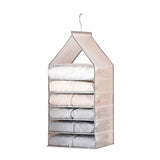 NNEDSZ 6-12 Large Grids Wardrobe Clothes Organizer Hanging Wardrobe Pants Storage Bag (6 Grids)