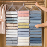 NNEDSZ 6-12 Large Grids Wardrobe Clothes Organizer Hanging Wardrobe Pants Storage Bag (6 Grids)