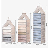 NNEDSZ 6-12 Large Grids Wardrobe Clothes Organizer Hanging Wardrobe Pants Storage Bag (6 Grids)