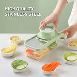 NNEDSZ Vegetable Stainless Steel Chopper Multifunctional Food Slicer with Container Crusher Food Processor Pro Onion Grater Carrot Cutter