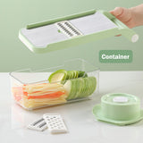 NNEDSZ Vegetable Stainless Steel Chopper Multifunctional Food Slicer with Container Crusher Food Processor Pro Onion Grater Carrot Cutter