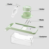 NNEDSZ Vegetable Stainless Steel Chopper Multifunctional Food Slicer with Container Crusher Food Processor Pro Onion Grater Carrot Cutter