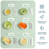 NNEDSZ Vegetable Stainless Steel Chopper Multifunctional Food Slicer with Container Crusher Food Processor Pro Onion Grater Carrot Cutter