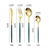 NNEDSZ 4 Pcs Set Stainless Steel Cutlery Set Spoon Fork Knife with Gift Box