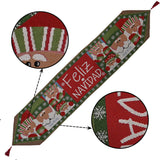 NNEDSZ Christmas Table Runner thickened knitted Dining Tablecloth Xmas Party Decor(Santa Claus)
