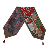 NNEDSZ Christmas Table Runner thickened knitted Dining Tablecloth Xmas Party Decor(Santa Claus)