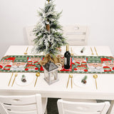 NNEDSZ Christmas Table Runner thickened knitted Dining Tablecloth Xmas Party Decor(Garland)