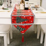 NNEDSZ Christmas Table Runner thickened knitted Dining Tablecloth Xmas Party Decor(Tree)