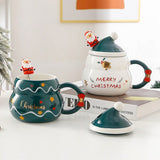 NNEDSZ Christmas Cup Gift Box Ceramic Mug Set Mug Gift Set Christmas Coffee Cup(Tree)