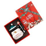 NNEDSZ Christmas Cup Gift Box Ceramic Mug Set Mug Gift Set Christmas Coffee Cup(Bell)