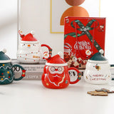 NNEDSZ Christmas Cup Gift Box Ceramic Mug Set Mug Gift Set Christmas Coffee Cup(Bell)