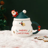 NNEDSZ Christmas Cup Gift Box Ceramic Mug Set Mug Gift Set Christmas Coffee Cup(Bell)