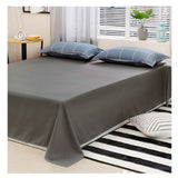 NNEDSZ Blue Plaid Pattern Aloe Cotton Flat Sheet Quilt Cover Pillowcases 4pcs Bedding Set Duvet Doona Quilt Cover Set (Queen)