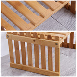 NNEDSZ 2 Tier Bamboo Plant Stand Shelves Flower Pot Rack Garden Indoor Outdoor Patio