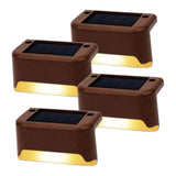 NNEDSZ 4 Pack SolarPower Deck Lights Outdoor Step Lights Waterproof LED lights