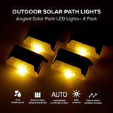 NNEDSZ 4 Pack SolarPower Deck Lights Outdoor Step Lights Waterproof LED lights