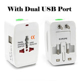 NNEDSZ Dual USB Portable Electric Plug Power Socket Adapter International Travel Universal Charger Converter EU UK US AU