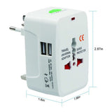 NNEDSZ Dual USB Portable Electric Plug Power Socket Adapter International Travel Universal Charger Converter EU UK US AU