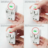 NNEDSZ Dual USB Portable Electric Plug Power Socket Adapter International Travel Universal Charger Converter EU UK US AU
