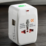 NNEDSZ Dual USB Portable Electric Plug Power Socket Adapter International Travel Universal Charger Converter EU UK US AU