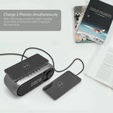 Bluetooth Speaker with 15W Wireless Charger Digital Alarm Clocks FM Radio Music Player (Grey)