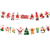 NNEDSZ 2Pack 3M Christmas Bunting Banners Garland Wall Decor Elk Snowman Party Decor(TO25+TO26)
