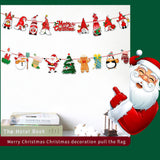 NNEDSZ 2Pack 3M Christmas Bunting Banners Garland Wall Decor Elk Snowman Party Decor(TO25+TO26)