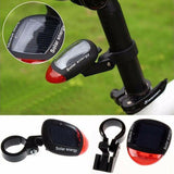 NNEDSZ Solar Powered Bicycle Cycling Bike LED Headlight + Rear Tail Light Lamp LED with Gift Box