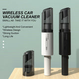 NNEDSZ Wireless Charge 6000Pa Suction Powerful Portable Car Vacuum Cleaner Home Duster(White)