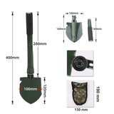 NNEDSZ Survival Spade Camping Compass Mini Folding Shovel comes with carrying pouch