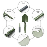 NNEDSZ Survival Spade Camping Compass Mini Folding Shovel comes with carrying pouch