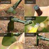 NNEDSZ Survival Spade Camping Compass Mini Folding Shovel comes with carrying pouch